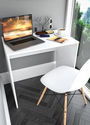 Стол для ноутбука стк-09  ш 800 / в 760 / г 500 мм в цвете белый