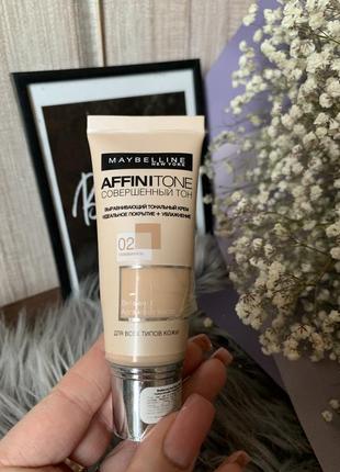 Тональный крем , тональная основа maybelline affinitone 02