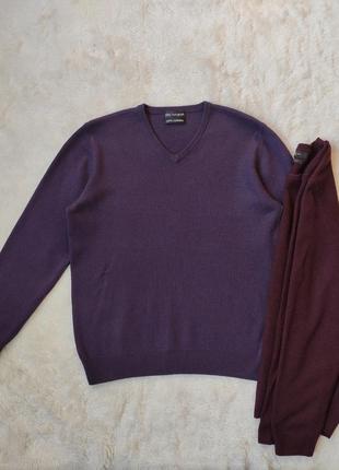 Фиолетовый натуральный кашемировый свитер джемпер люкс шерсть ...