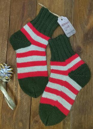 Вязаные носки 35-36 р - теплые носки для дома - шерстяные носки