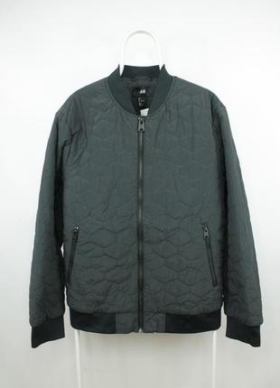 Утепленная стильная куртка бомбер h&amp;m quilted bomber