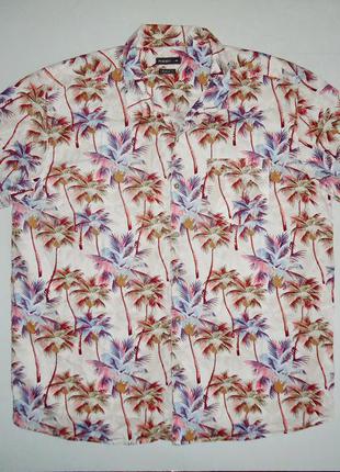 Рубашка гавайская peacocks regular fit cotton (xxl)