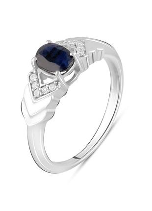 Серебряное кольцо OgoSilver с натуральным сапфиром 1.058ct, ве...