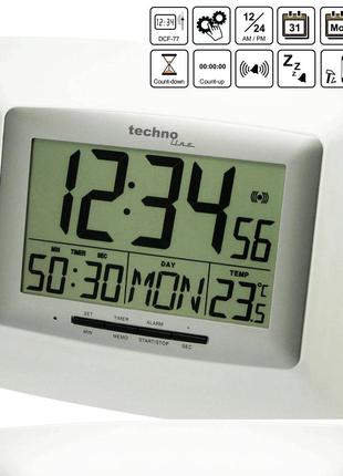 Часы электронные настенные Technoline WS8100 White/Silver (WS8...