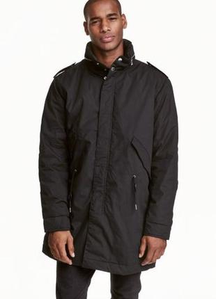 Качественная утепленная куртка парка h&amp;m black parka jacket