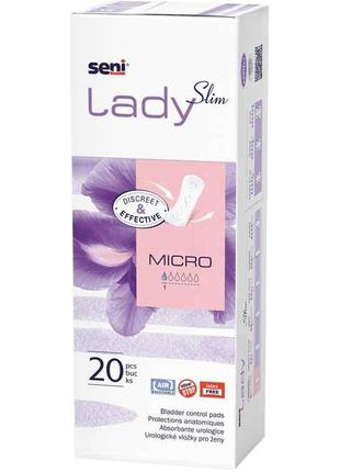 Прокладки урологічні 20шт Lady Slim Micro 1крап ТМ SENI