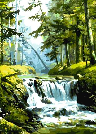 Картина по номерам 40×50 см Kontur Лесной водопад DS0470