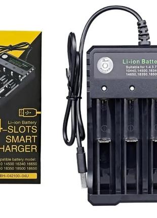 Зарядное BMAX USB Smart Charger Li-ion Battery 4 Slots Original
