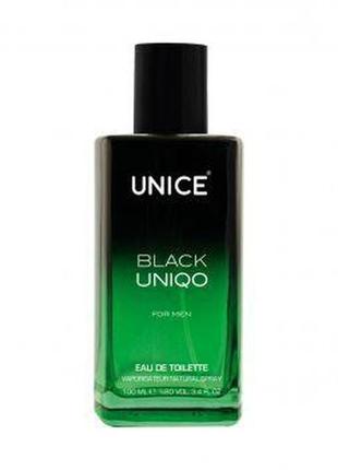 Мужская туалетная вода unice black uniqo, 100 мл юнайс