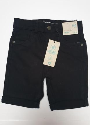 Черные джинсовые шорты skinny primark 5-6 лет.