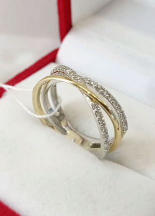 Золотое кольцо дорожки с бриллиантами