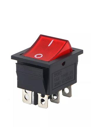 KCD4 6 pin клавішний перемикач  кнопка переключатель з підсвіткою