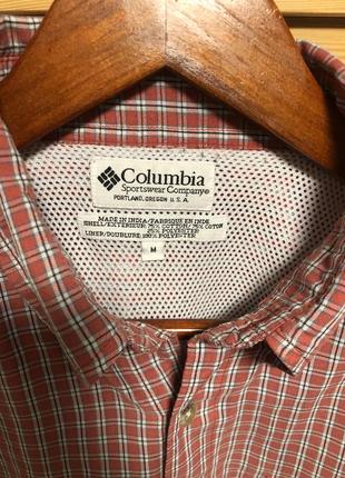 Рубашка columbia в клетку с коротким рукавом m