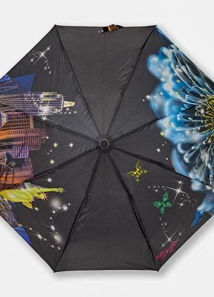 Жіноча парасолька напівавтомат 8 карбонових спиць від фірми "SL"