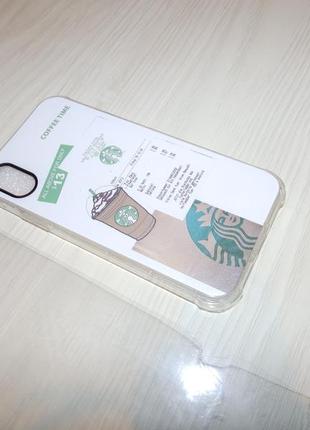 Чехол brand picture case iphone x/xs coffee time