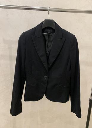 Женский пиджак h&m черный классический жакет блейзер