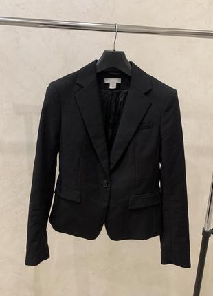 Женский пиджак h&m черный классический жакет