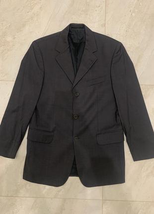 Пиджак balmain винтажный мужской серый жакет блейзер