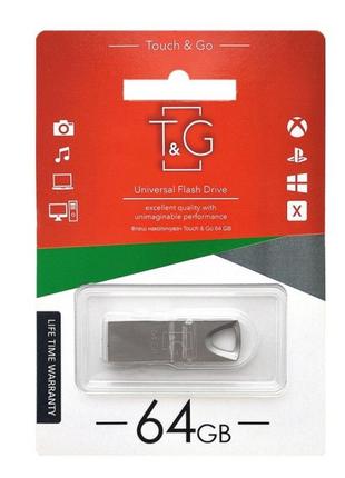 Флеш память T&G; USB 2.0 64GB Metal 117 Steel