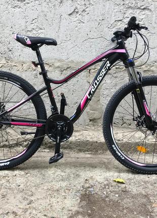 Велосипед Crosser Mary 27.5" (рама 15,5) черно-розовый
