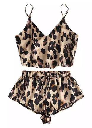 Жіноча піжама леопардовий принт женская пижама 277