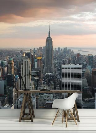 Фотообои 3D Небоскребы Небо 254x184 см Нью-Йорк Вид на город (...