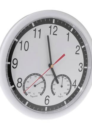 Настінний годинник — з термометром і гігрометром OOTDTY No0057