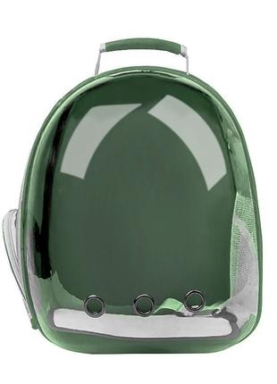 Рюкзак-переноска для кошек Taotaopets 253304 Panoramic Green 3...