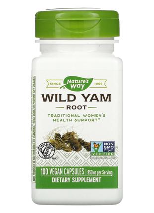 Корень дикого ямса 850 мг Nature's Way Wild Yam Root для подде...