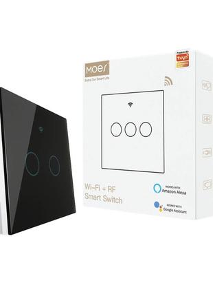 MOES WiFi Smart Touch Wall Switch 2 Gang Multi Control пульт д...