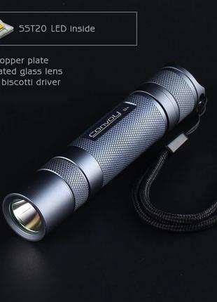 Ліхтар Convoy S2+ cree sst20 сірий потужний фонарь очень мощный