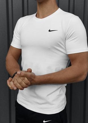 Мужcкая футболка nike мега качество чёрная белая серая хаки