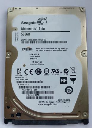 Жесткий диск для ноутбука Seagate Momentus Thin ST500LT012 500Гб
