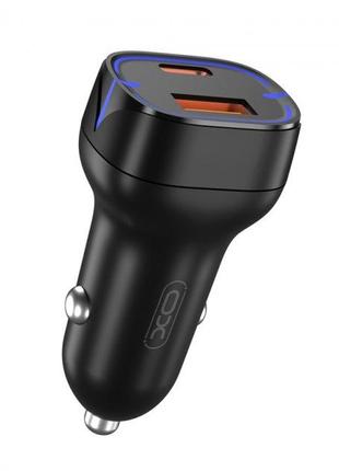 АЗУ XO CC37 PD QC3.0 20W Car charger Black