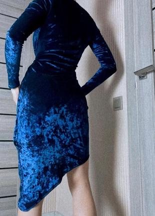 Шикарне синє плаття, вечірнє плаття