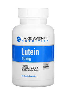 Lake avenue nutrition, лютеин, 10 мг, 60 растительных капсул