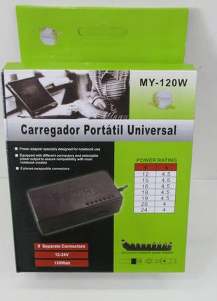 Универсальное зарядное устройство для ноутбука EV-120W, GP1, х...