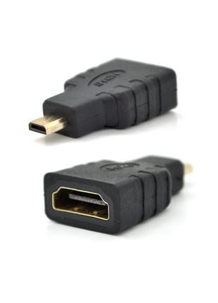 Переходник microHDMI(папа)-HDMI(мама), GP, хорошего качества, ...