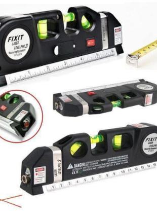 Лазерный уровень нивелир с рулеткой Fixit Laser Level Pro 3, G...