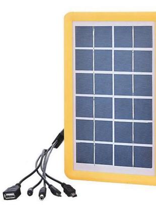 Зарядний пристрій EP-0902 із сонячною панеллю 5в1 6 V 3 W, Gp,...