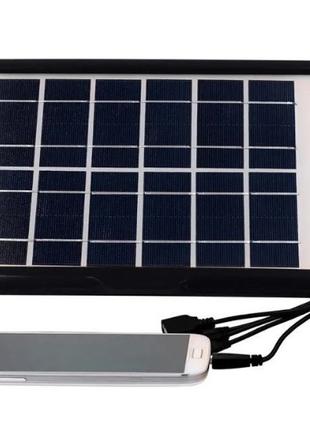 Зарядний пристрій EP-0606A із сонячною панеллю 5в1 6 V 6 W, Gp...