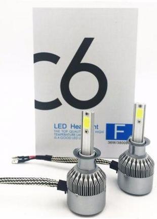 LED лампы светодиодные для фар автомобиля c6 h3, Gp1, Хорошего...