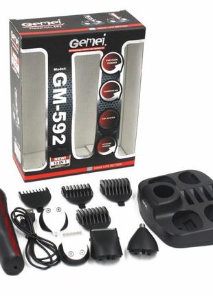 Триммер стайлер бритва 5 в 1 Gemei GM-592 Barber hair clippers...