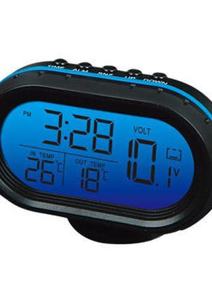 Автомобильные часы с термометром и вольтметром VST 7009V, Gp, ...