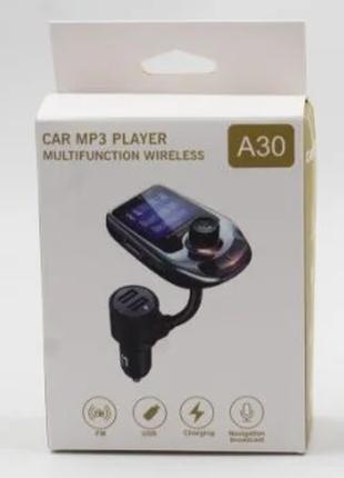 Автомобильный FM трансмиттер модулятор A30 + BT Bluetooth, Gp1...