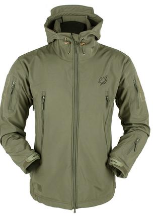 Зимняя тактическая куртка Eagle Soft Shell WJ-17 с флисом Gree...