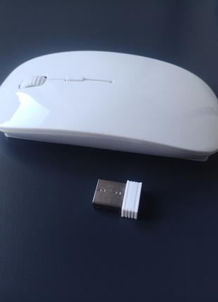 Мишка для комп'ютера G-132, бездротова, біла в блістері