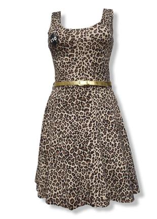 Стильное платье принт леопард