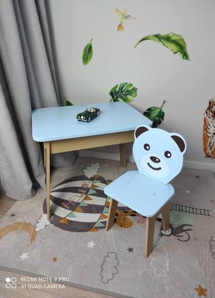 Детский голубой столик со стульчиком ТМ "МАСЯ"