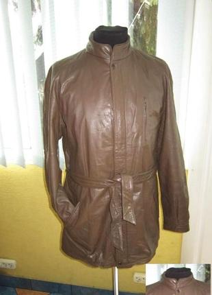 Кожаная мужская куртка с поясом. германия. лот 637